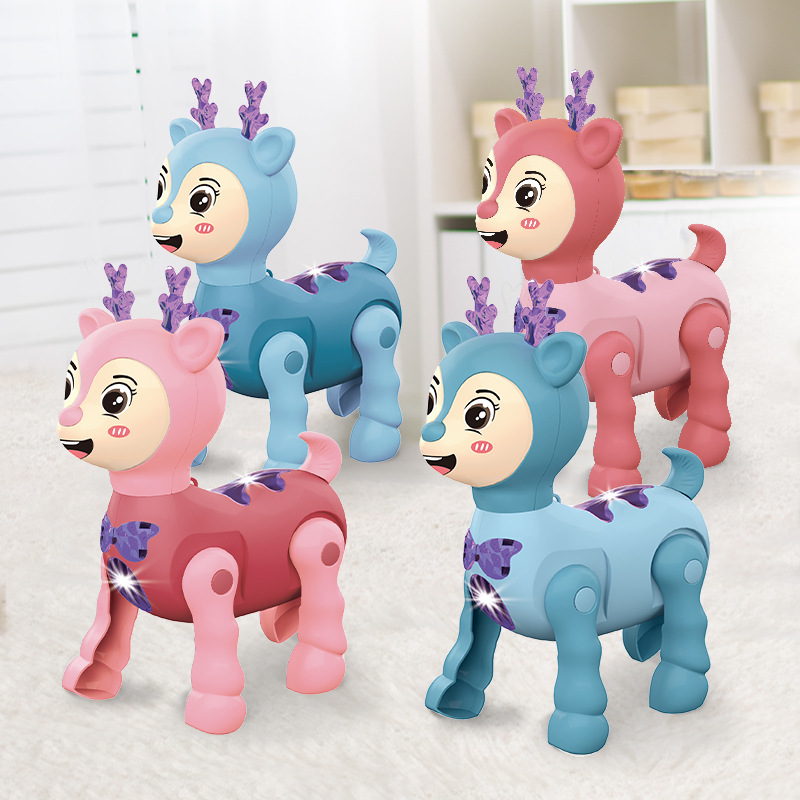 New electric leash toys, electric leash pigs, electric leash dinosaurs, dinosaur toys, street stall toys details Picture