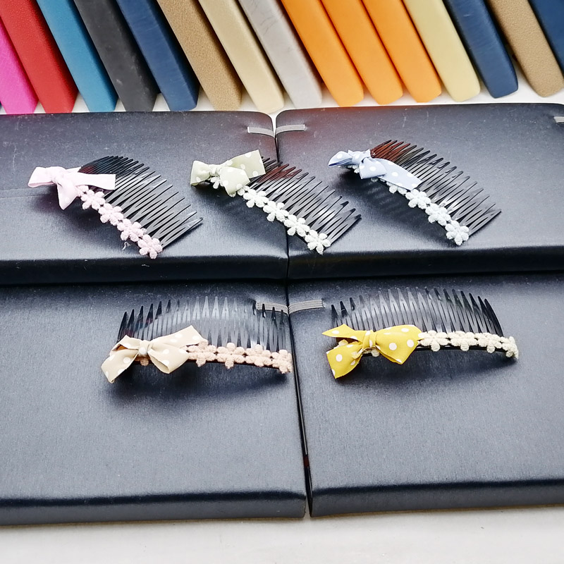 A3128 Fabric small flower fork comb, Japanese and Korean hair comb, fork comb, hair accessory, headwear, plug comb, 2-yuan store supply Application Scenario