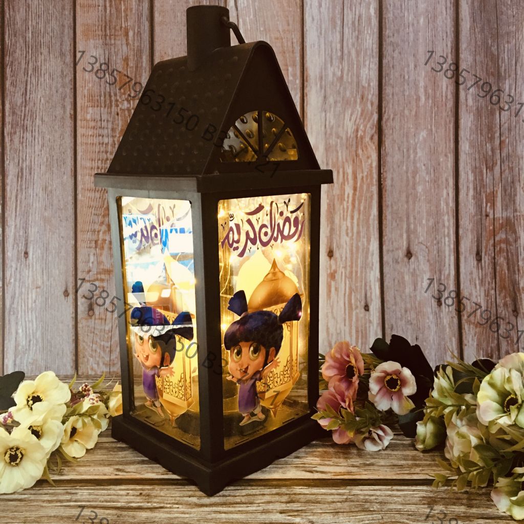 Custom-made iron art led lights eid for Ramadan, decorative lanterns and wind lamps for home decoration details Picture
