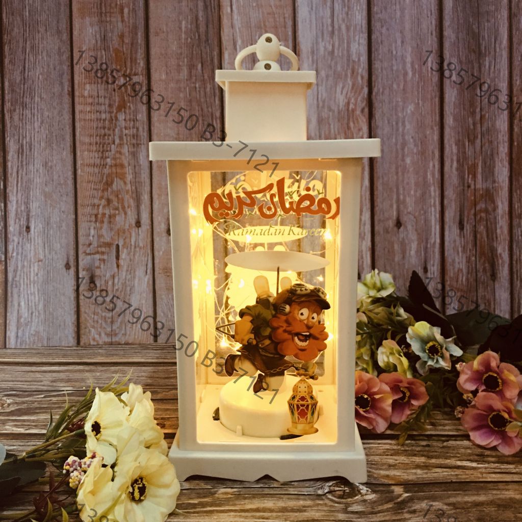 Custom-made iron art led lights eid for Ramadan, decorative lanterns and wind lamps for home decoration