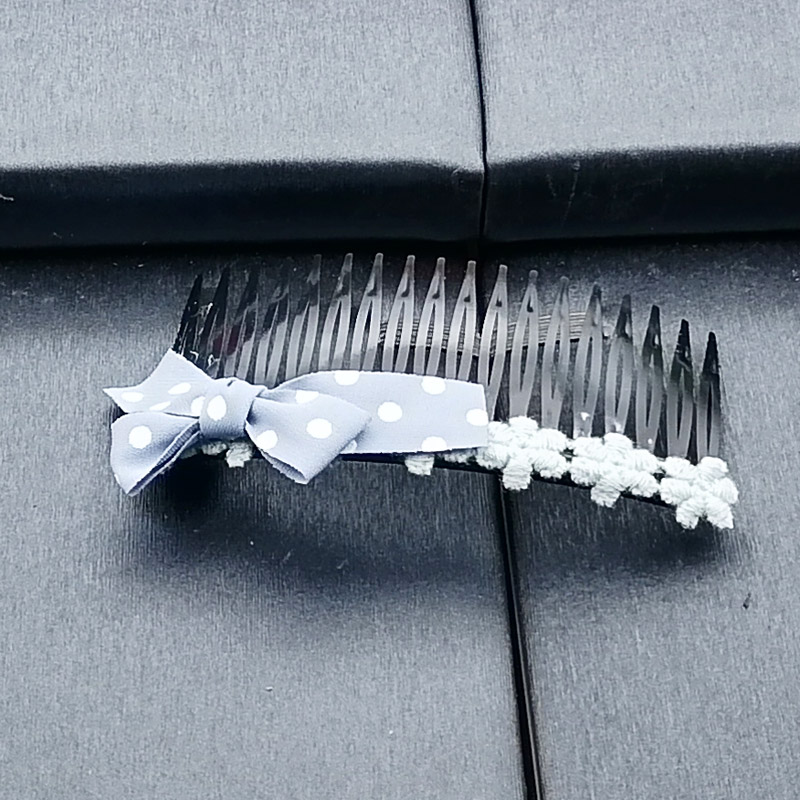A3128 Fabric small flower fork comb, Japanese and Korean hair comb, fork comb, hair accessory, headwear, plug comb, 2-yuan store supply details Picture