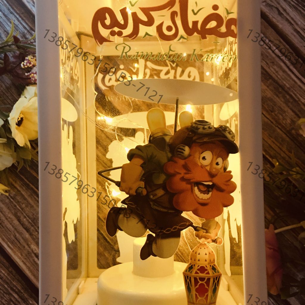 Custom-made iron art led lights eid for Ramadan, decorative lanterns and wind lamps for home decoration Item Picture