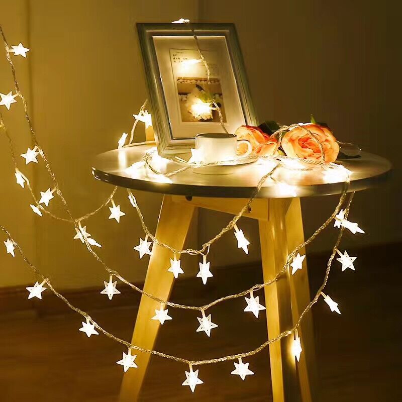Led star lamp string battery USB remote control ball lamp flash lamp Outdoor string lamp Christmas room curtain lamp decoration thumbnail