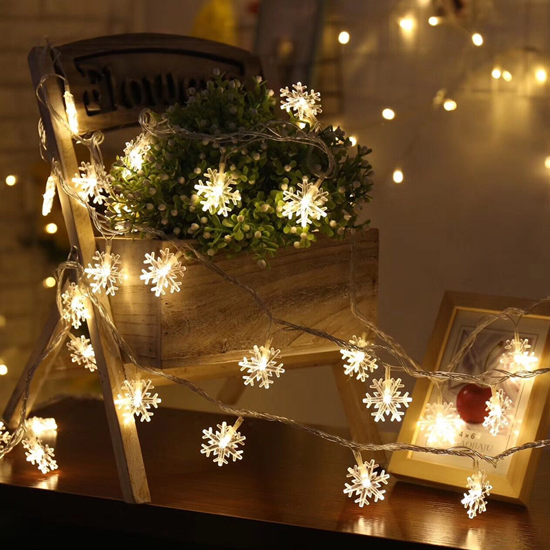 Christmas LED snow lights string lights Flash lights string lights star battery USB decorative lights Holiday hanging lights small lights thumbnail