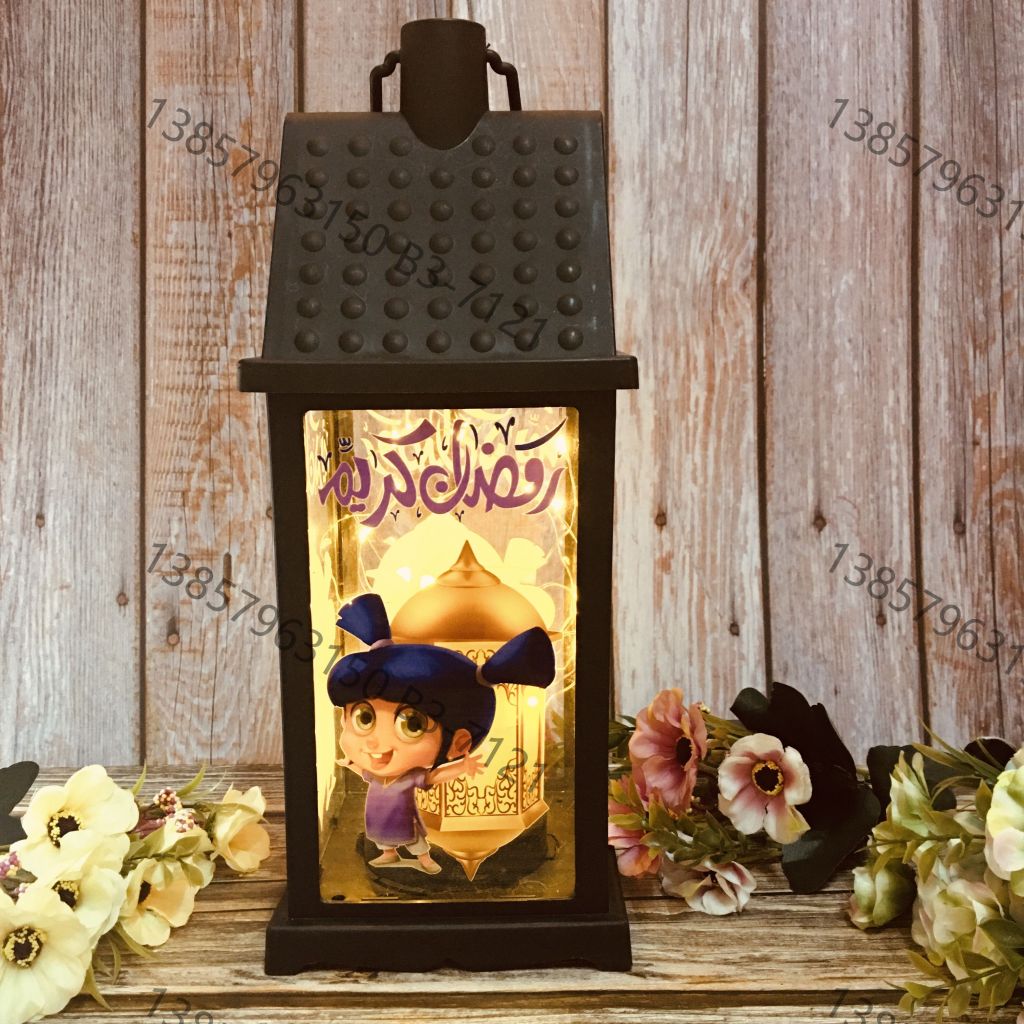 Custom-made iron art led lights eid for Ramadan, decorative lanterns and wind lamps for home decoration