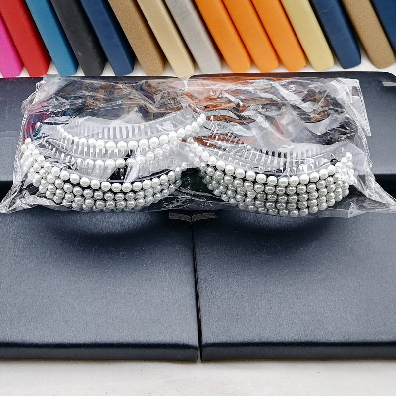 A3136 Pearl Ten-Thousand-tooth headband, Headband, Hairpin, hair clip, hair accessory, headwear, two-yuan store Item Picture