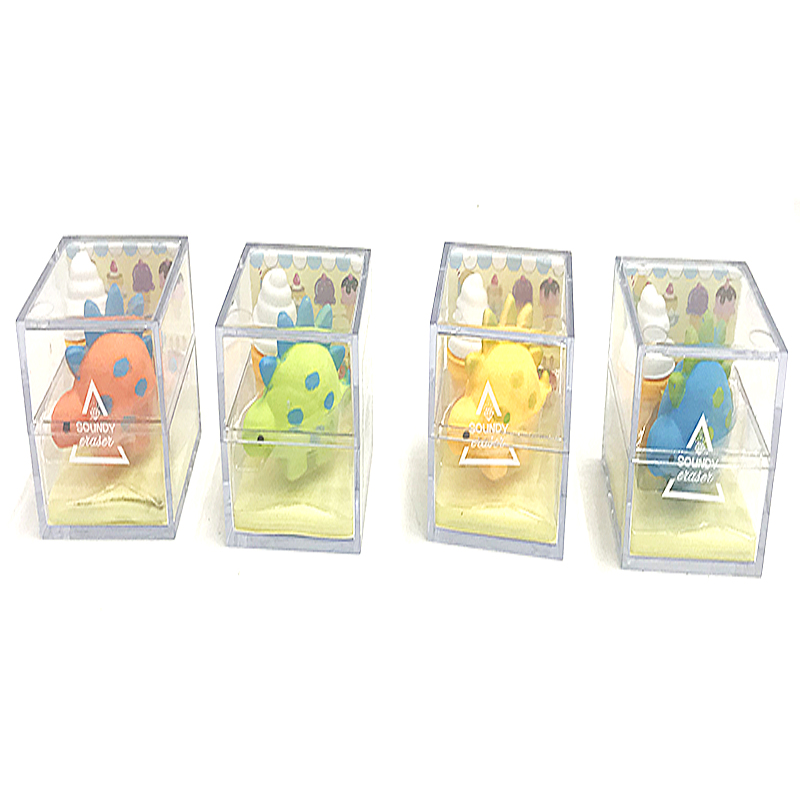 Cute pet box set of fun dinosaur erasers Application Scenario