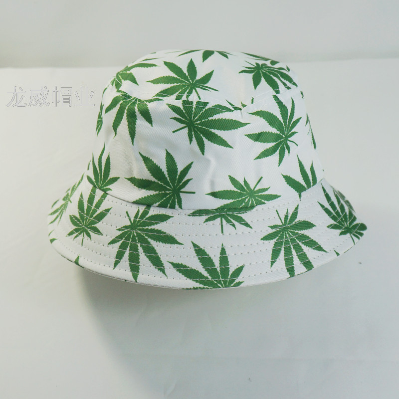 树叶花渔夫帽/涤纶渔夫帽/印花渔夫帽产品图
