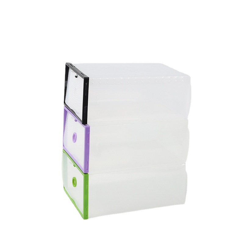 Thickened transparent shoe box, plastic shoe box, shoe storage, shoe storage box, shoe box flip cover drawer type, single shoe box Item Picture