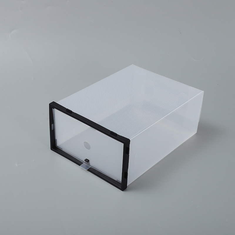 Thickened transparent shoe box, plastic shoe box, shoe storage, shoe storage box, shoe box flip cover drawer type, single shoe box Application Scenario