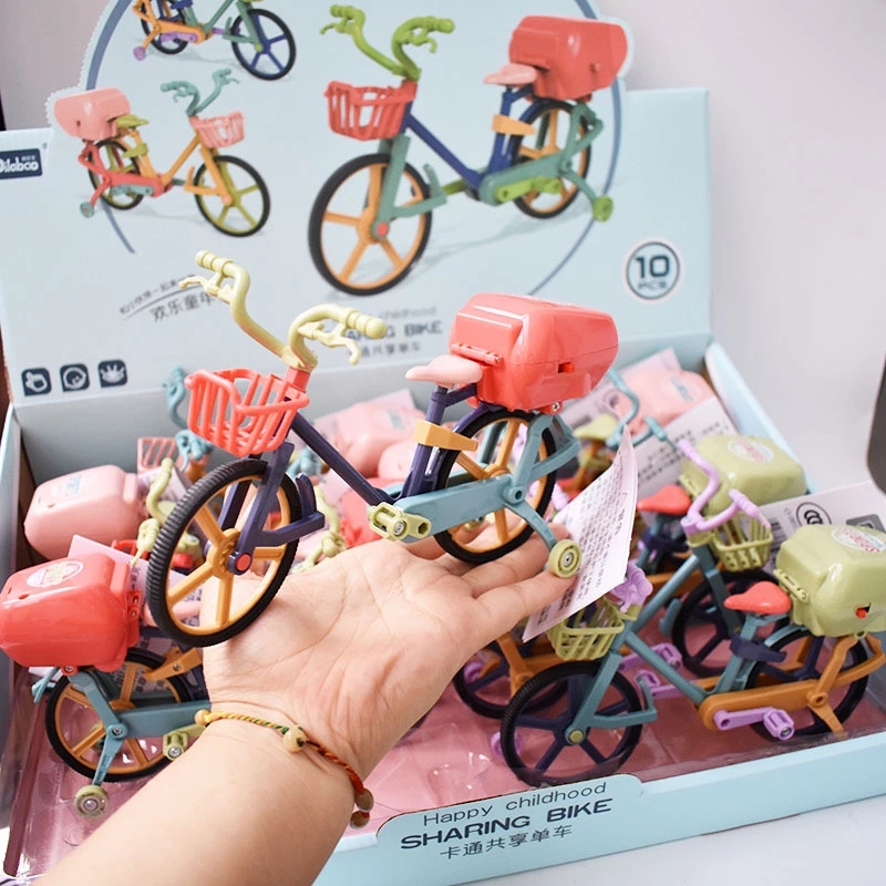 Children's mini simulation bicycle model toys with lights, music, electric shared bikes, and children's house play toys details Picture
