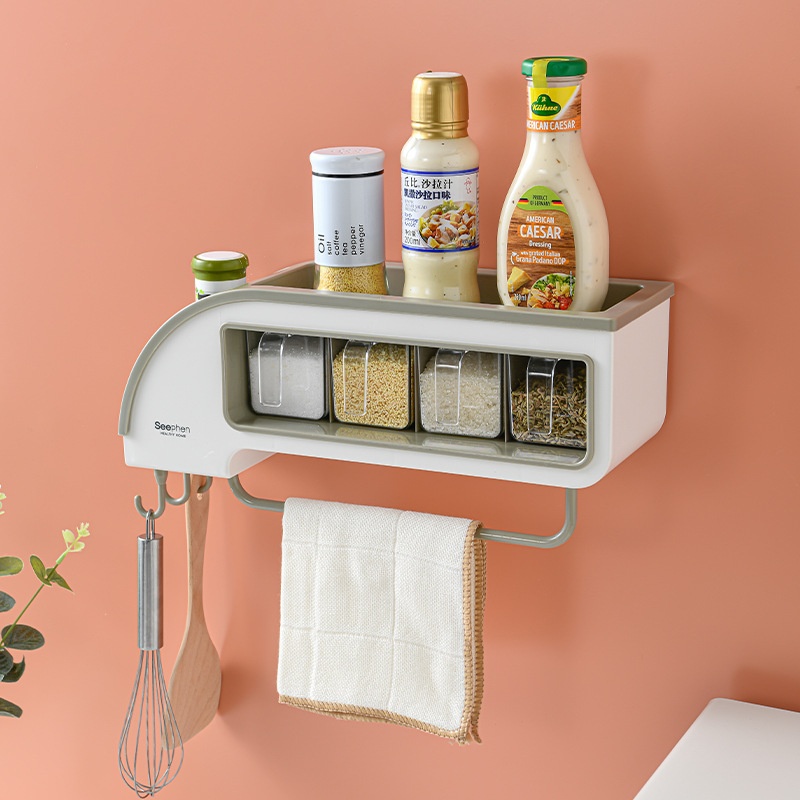 Factory direct sales of creative functional bullet train seasoning boxes, kitchen storage racks, seasoning jars and bottles storage racks, and flavor boxes in different styles Application Scenario