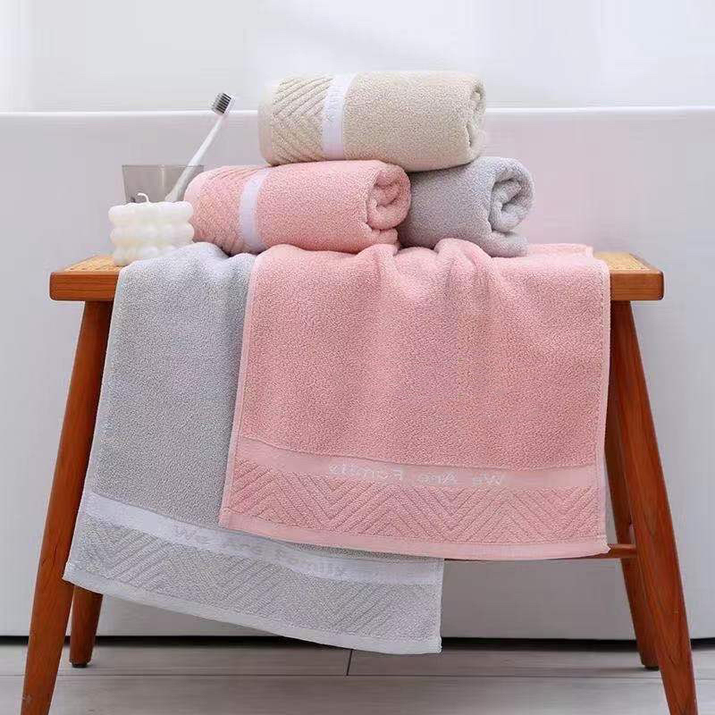 High-end pure cotton adult towels, thickened face towels for washing and bathing, student couples, men and women, household absorbent and soft, wholesale details Picture