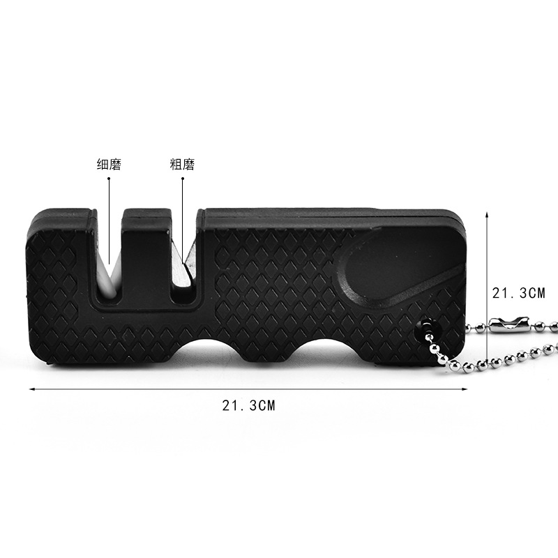Whetstone, stainless steel multi-functional outdoor portable knife sharpener, kitchen multi-functional knife stone, ABS+ stainless steel multi-functional whetstone, portable whetstone, kitchenware, kitchen small tools Specification image