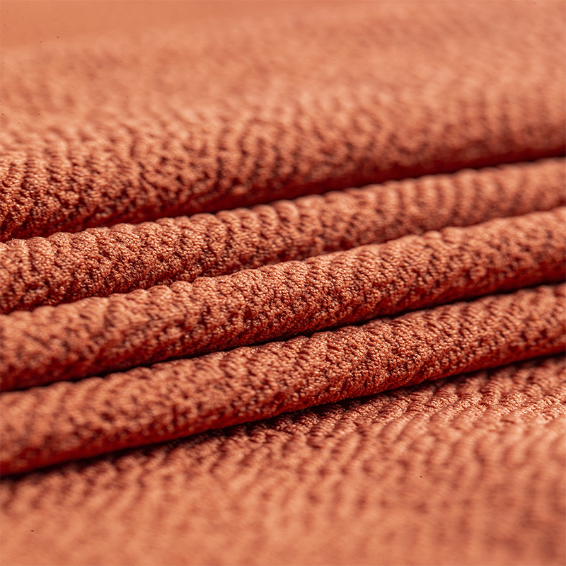 75D/72 Elastic Bubble Cloth 240G Yoga Casual Fabric Fashion Fabric Application Scenario