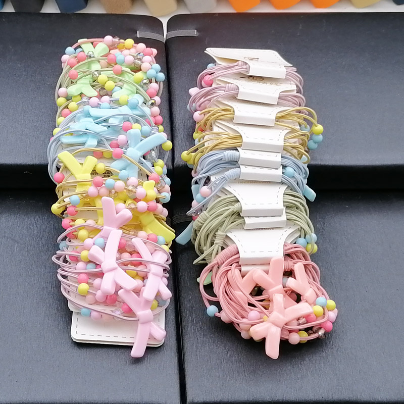 A3233 Candy rubber bands, rubber rings, rubber bands, headwear, hair strings, children's hair accessories, two-yuan store accessories wholesale supply Application Scenario