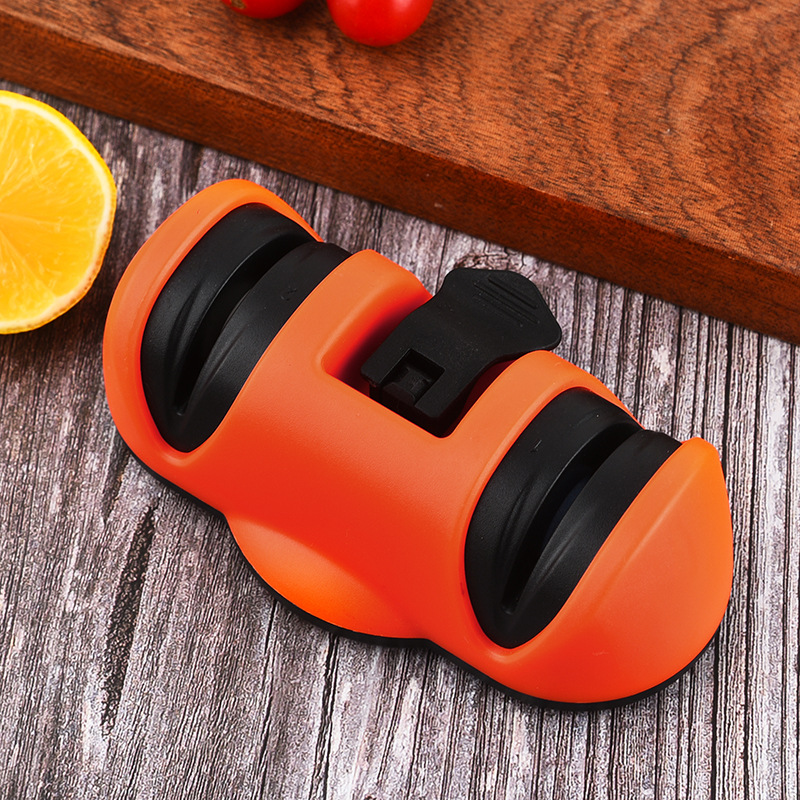Household suction cup positioning knife sharpener, multi-functional anti-slip knife sharpener, quick scissors sharpener, kitchen ceramic knife sharpener, quick knife sharpener, vegetable sharpener, stainless steel knife sharpener, knife sharpener, kitchen tools Specification image