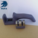 Stainless steel whetstone, stainless steel knife sharpener, two-stage quick knife sharpener, stone pipe-shaped knife sharpener, household multi-functional scissors sharpener, stainless steel +ABS material kitchenware, kitchen small tools
