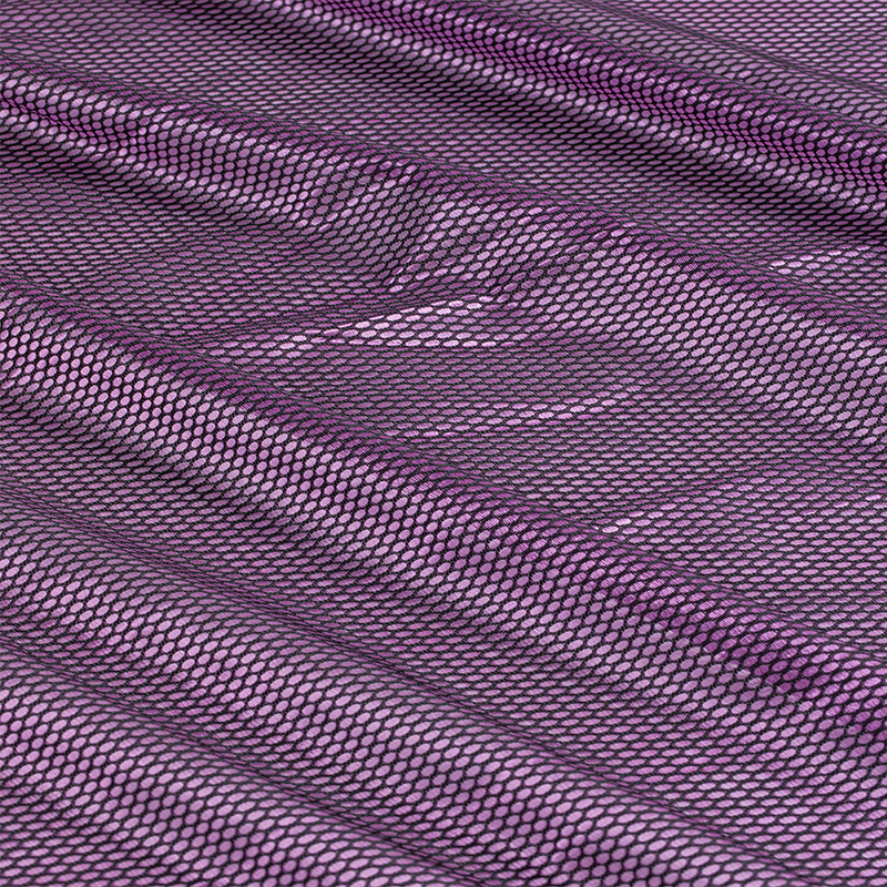 100D warp knitted glossy two-color bird's eye all-polyester glossy long-fiber glossy clothing fabric, footwear and apparel are available in stock details Picture