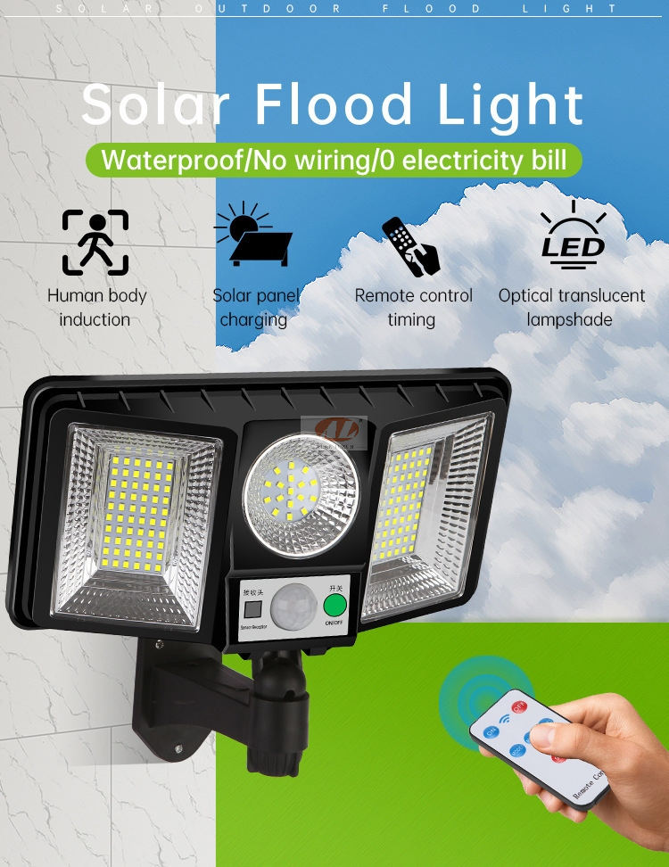 Integrated sensing outdoor dripping glue solar garden light new remote control home garage lighting wall light thumbnail