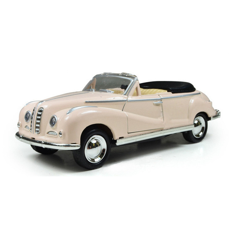 1:32 Classic simulation open-top vintage car toy, rebound alloy car model, birthday cake baking ornament Specification drawing
