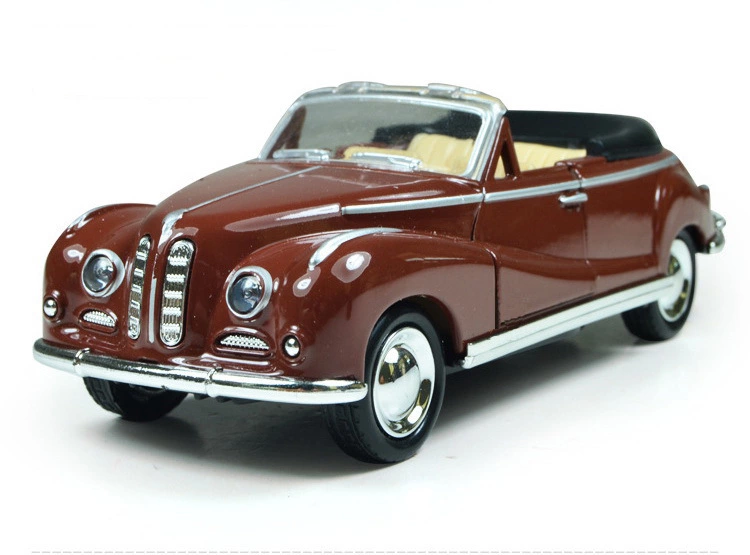 1:32 Classic simulation open-top vintage car toy, rebound alloy car model, birthday cake baking ornament Item Picture