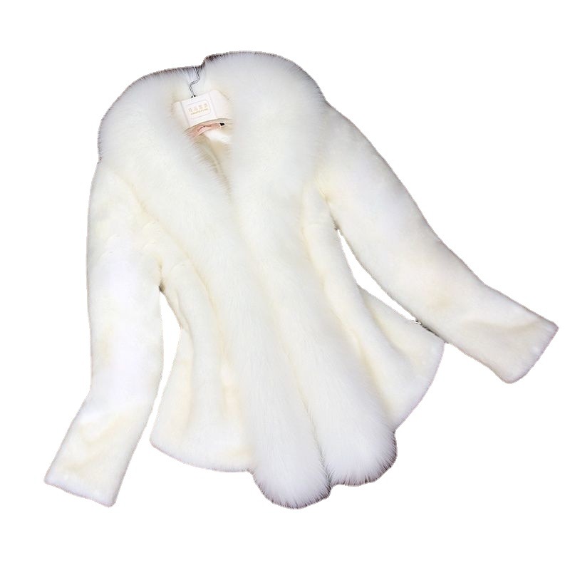 Winter new 2021 fur coat for women, mid-length faux mink coat, short coat, fox, slimming and figure-hugging Item Picture
