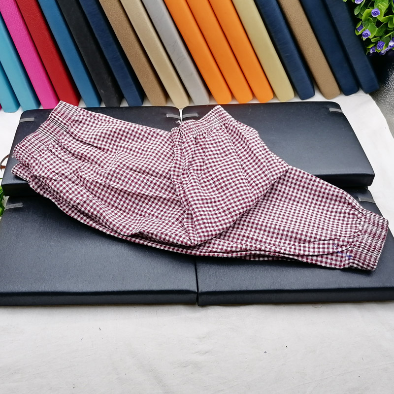 L1111 Four-needle thread checkered long-sleeved sleeves, household cleaning and labor protection sleeves, household men's and women's work sleeves details Picture