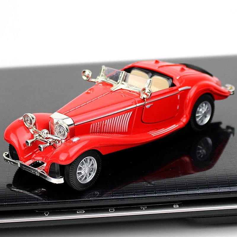 Cross-border foreign trade 1:28 alloy vintage car, retro 500K car model, static collection gift, cake ornament h Item Picture