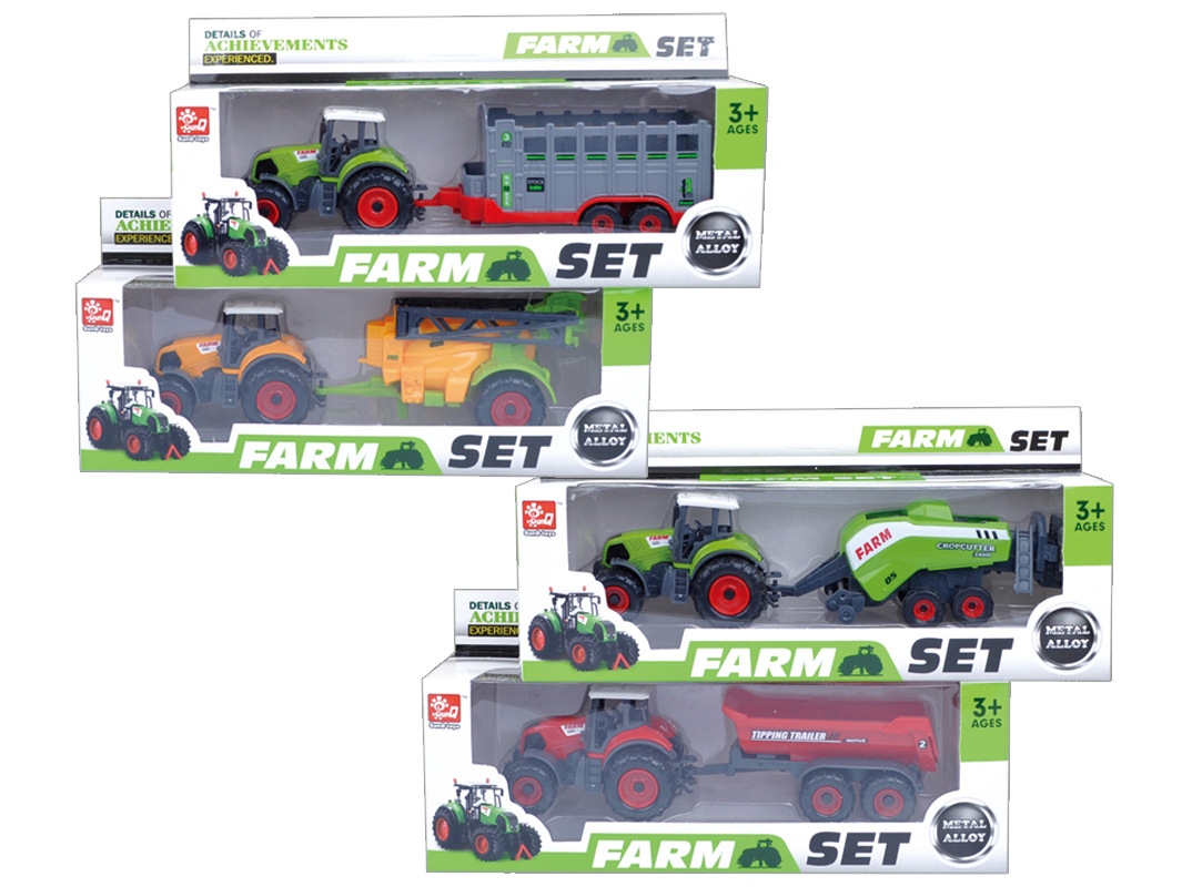 Wholesale farmer's car toys, sliding tractors, water sprinklers, engineering fleets, farmer's cars, alloy farmer's car models h full figure