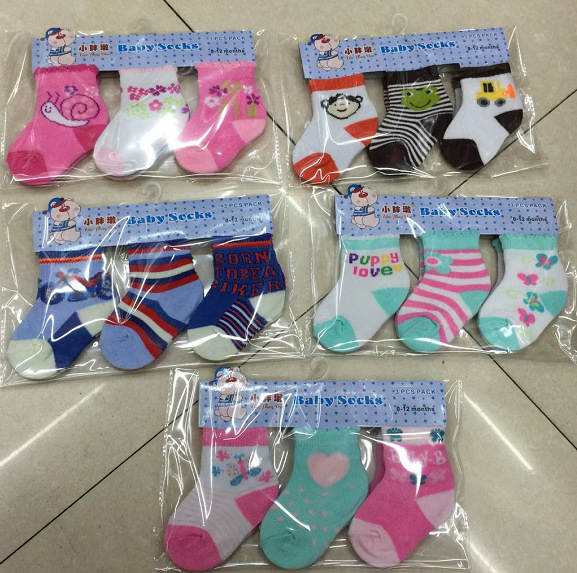 Children's socks 0-1-2 baby socks cartoon cute socks