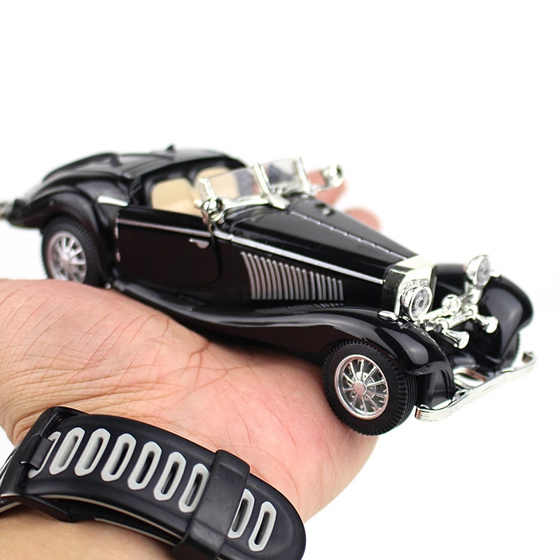 Cross-border foreign trade 1:28 alloy vintage car, retro 500K car model, static collection gift, cake ornament h details Picture
