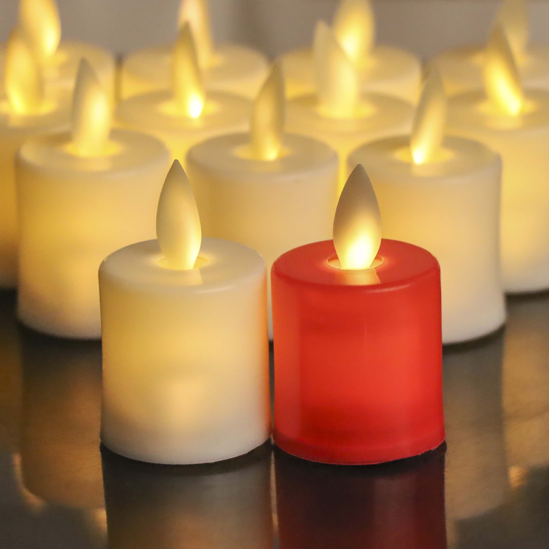 Simulation flat mouth swinging LED candle romantic bar club birthday candle lamp props decorative craft candles