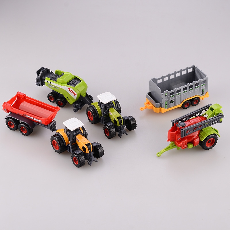 Wholesale farmer's car toys, sliding tractors, water sprinklers, engineering fleets, farmer's cars, alloy farmer's car models h details Picture