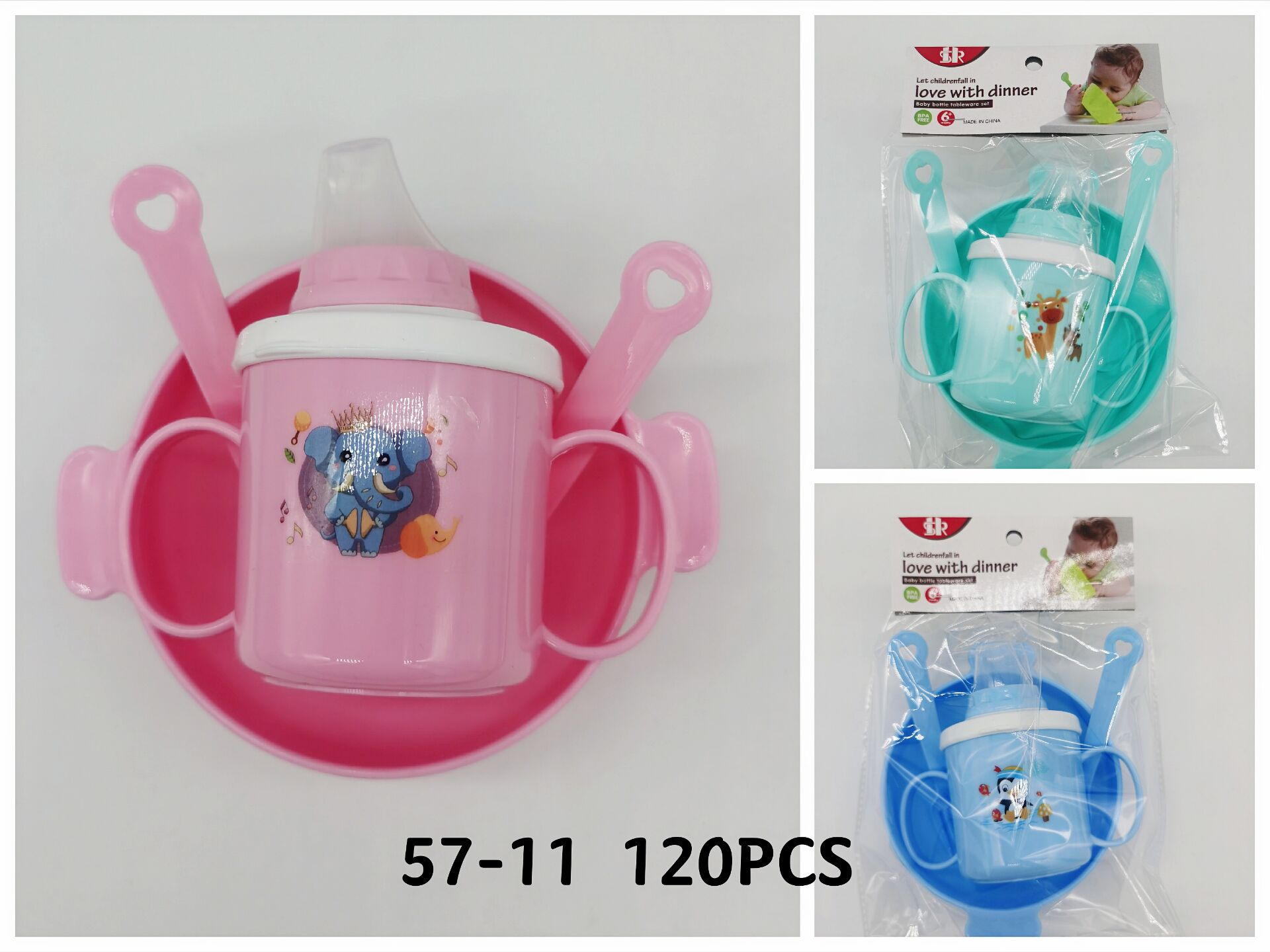 Infants learn to eat rice bowl training complementary food bowl