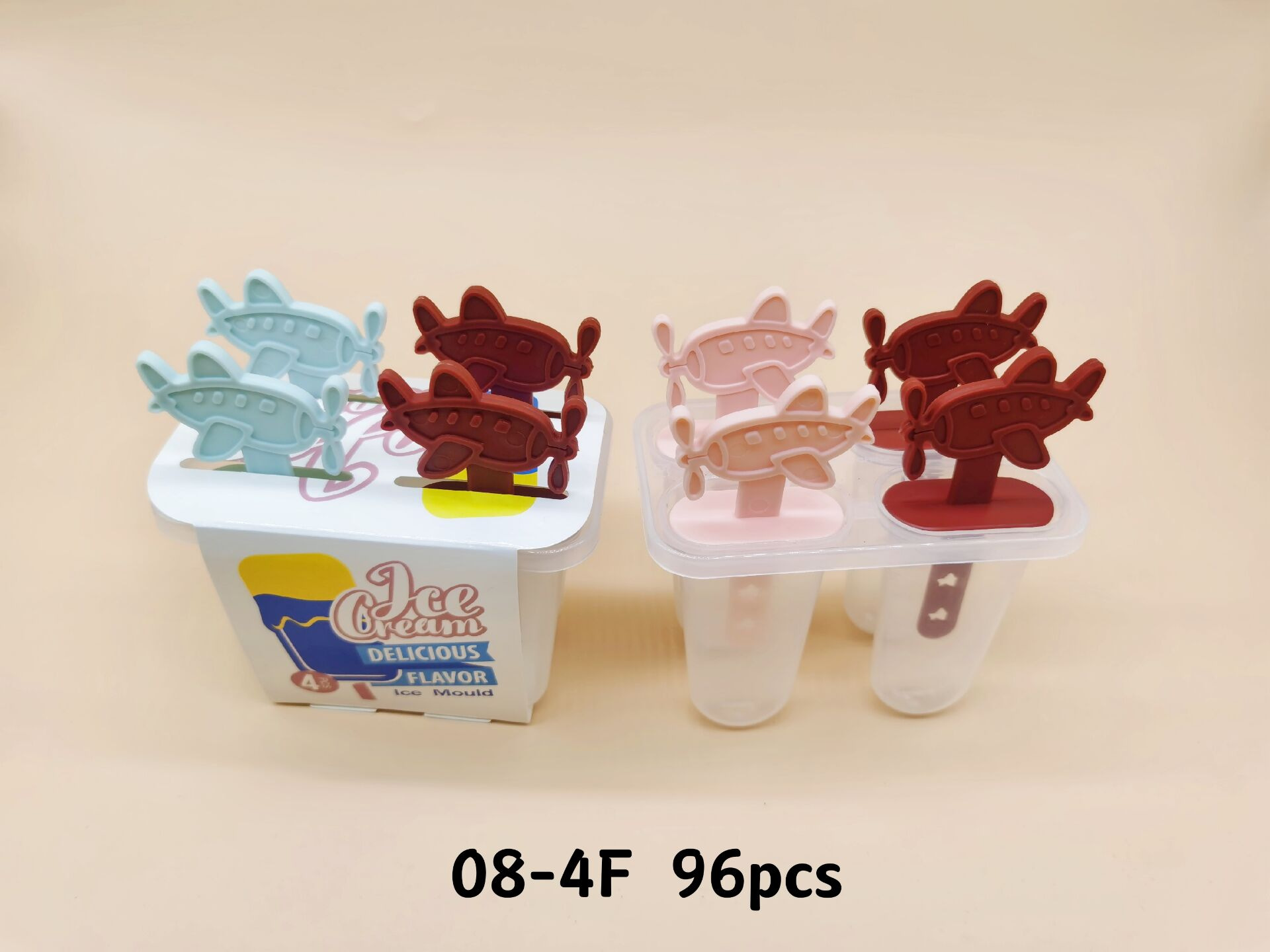 Cartoon ice mold four cells
