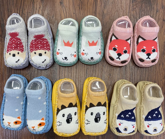 Autumn and winter baby socks and shoes non-slip warm socks for learning