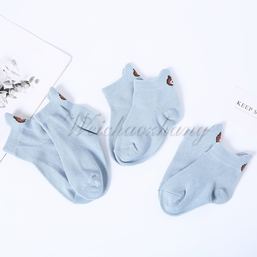 Factory direct sales of cotton-textured children's socks, thin spring and autumn styles for boys, girls, adults and children, summer boat socks in various colors Specification image