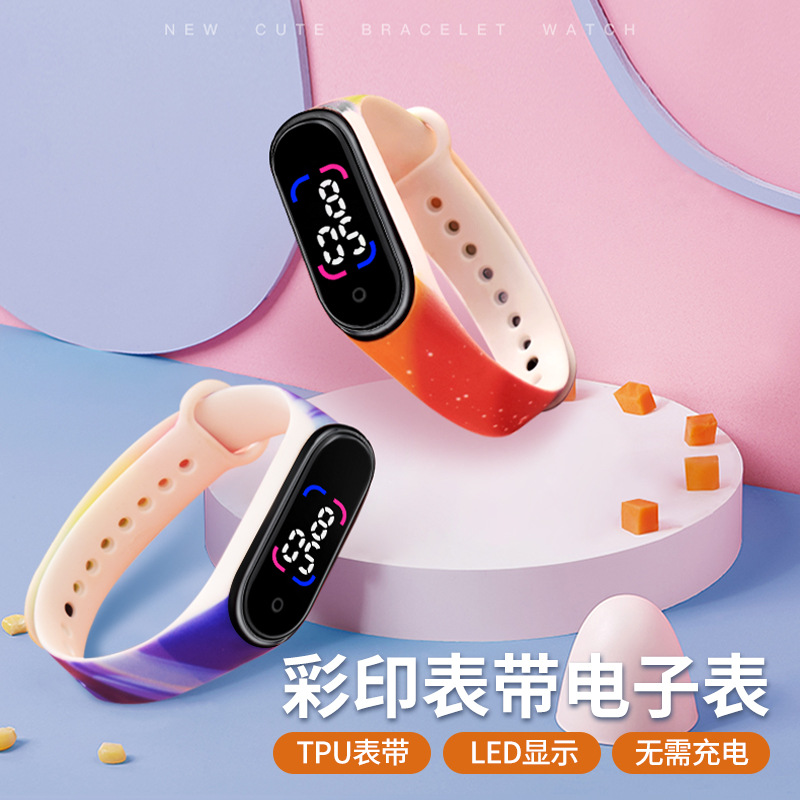 Xiaomi 6LED Touch Screen waterproof Electronic Watch for Girls with printed sports, junior high school student electronic watch Application Scenario