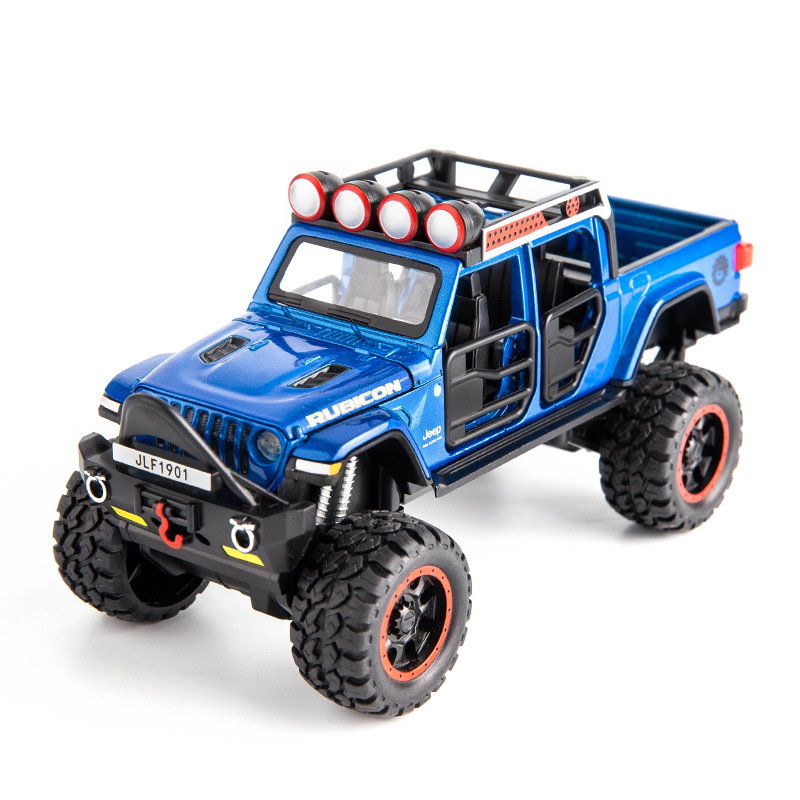 1:32 Jeep Large Wheel off-road Edition car model, light and music simulation, Torsion alloy car metal model, car toy Item Picture