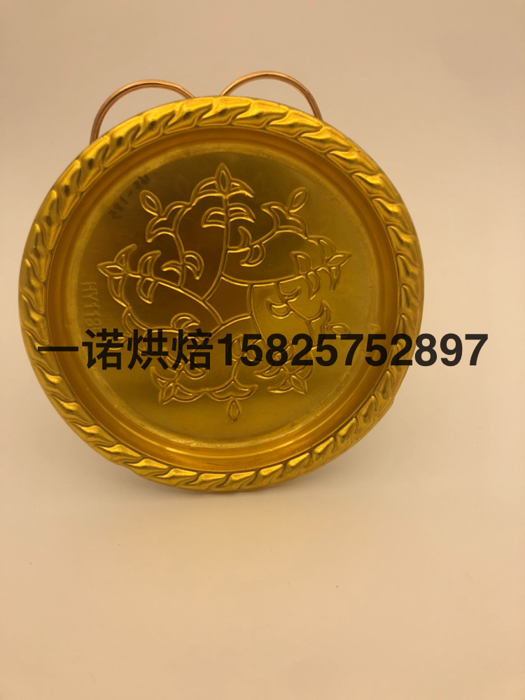 pp塑料盘一次性金色圆盘糕点印度吸塑圆形正方形打包盒西点银盘