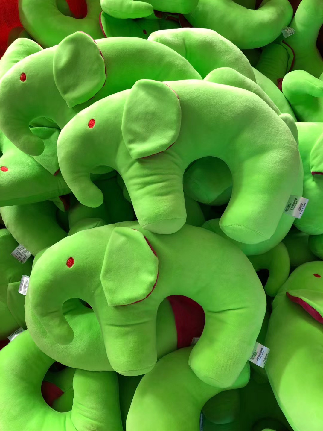 大象儿童U型枕记忆棉安全座椅枕头护颈枕头图