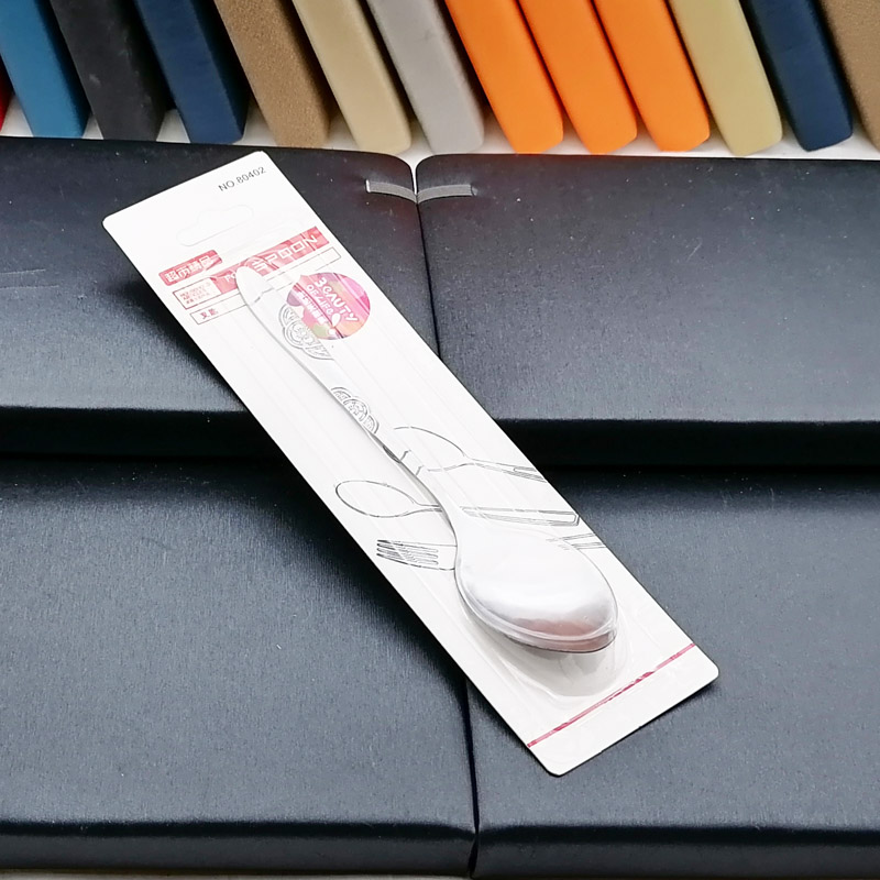 F1933 card-mounted stainless steel spoon, spoon, soup spoon, rice spoon, Western food spoon, daily necessities, 2-yuan store Item Picture
