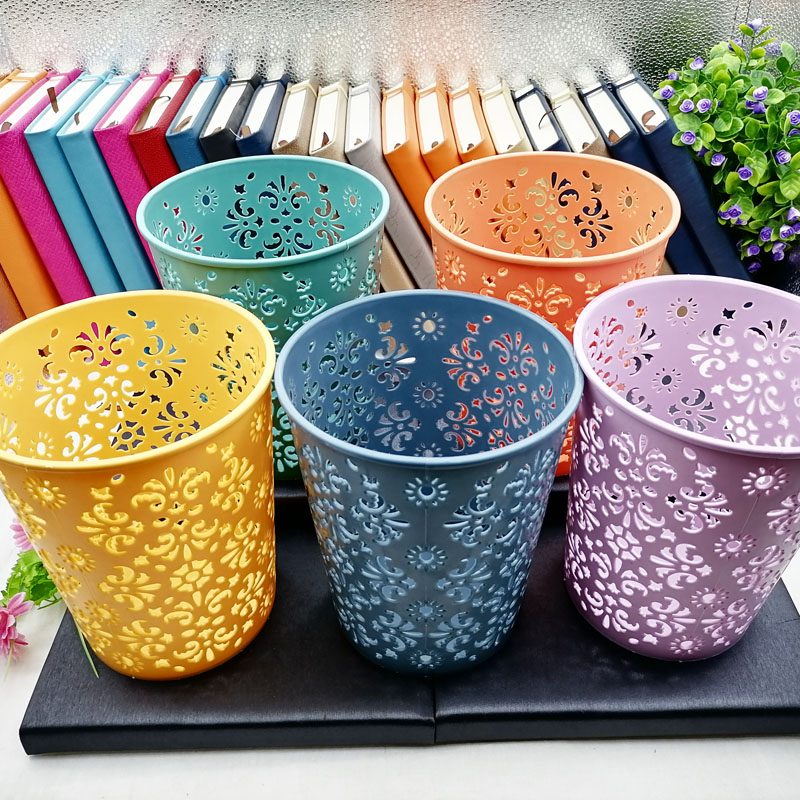 M7423 Flat-mouthed hollowed-out desktop sundries basket Plastic storage basket, wholesale supply of daily necessities at Yiwu Eryuan Store details Picture