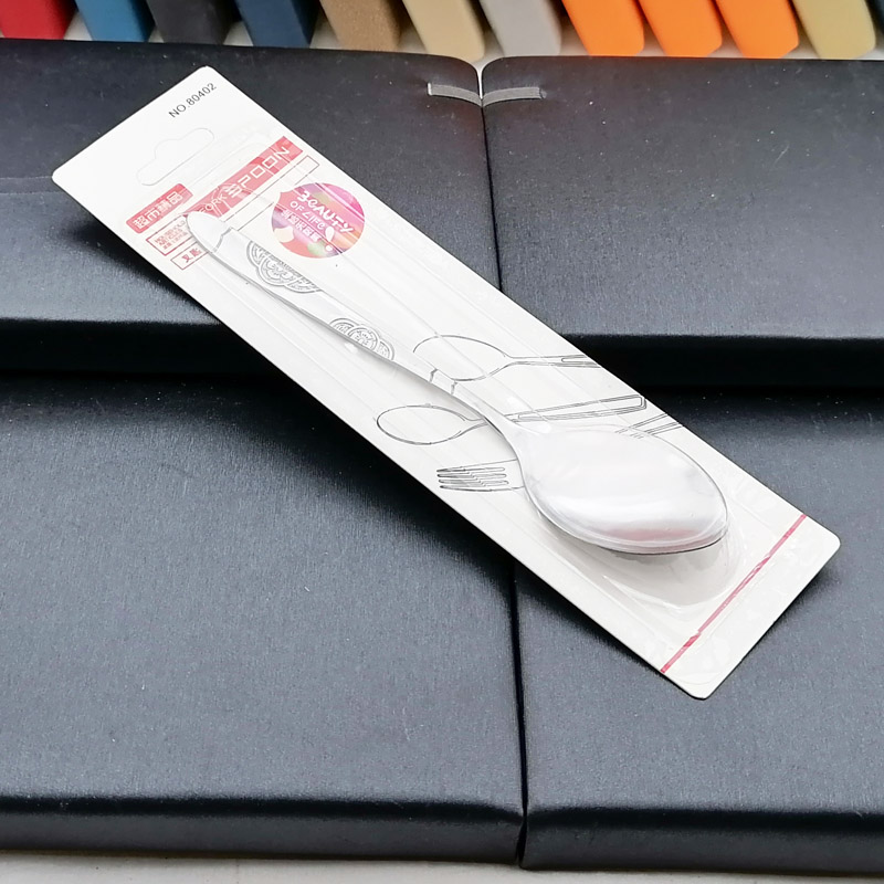 F1933 card-mounted stainless steel spoon, spoon, soup spoon, rice spoon, Western food spoon, daily necessities, 2-yuan store Specification image