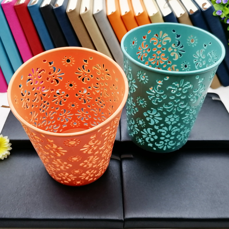 M7423 Flat-mouthed hollowed-out desktop sundries basket Plastic storage basket, wholesale supply of daily necessities at Yiwu Eryuan Store Specification image
