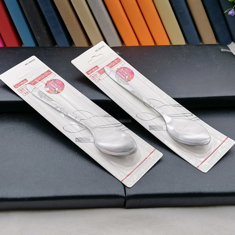 F1933 card-mounted stainless steel spoon, spoon, soup spoon, rice spoon, Western food spoon, daily necessities, 2-yuan store details Picture