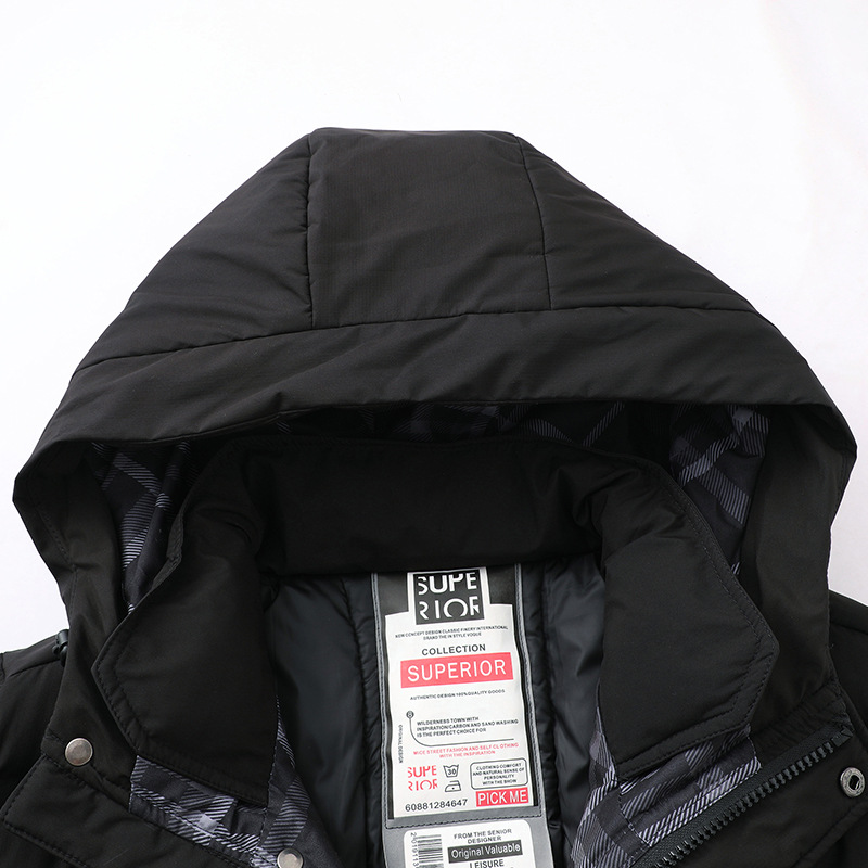 New winter men's cotton-padded clothes, thick and warm short jackets for the middle-aged and elderly, and short casual hooded cotton-padded jackets for men Application Scenario