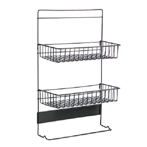 Ironwork refrigerator side hanging rack, kitchen storage rack, storage rack, wall-mounted multi-functional seasoning rack, multi-layer storage rack Specification image