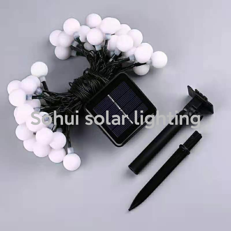 太阳能灯/太阳能灯串/太阳能装饰灯白底实物图